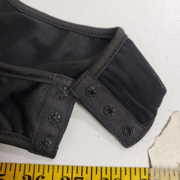 Shein‎ Curve Womens Embroidered Mesh Forest Fairy Grunge Bodysuit Size 1XL Black - Picture 8 of 10